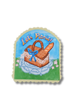 Decorative sticker with a picnic basket and 'Let's Picnic!' text on a white background